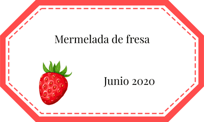 Etiqueta de mermelada de fresa
