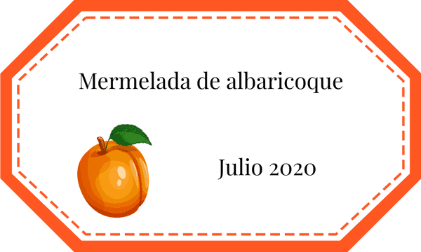Etiqueta de mermelada de albaricoque Etiqueta de mermelada de albaricoque