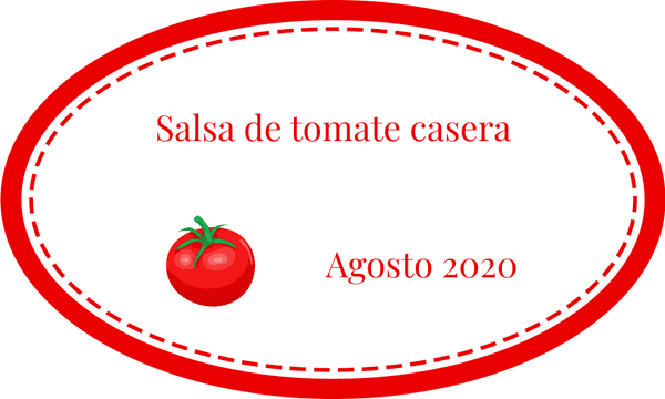 Etiqueta de salsa de tomate casera Etiqueta de salsa de tomate casera